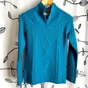 SMARTWOOL Merino pullover sweater in bright teal